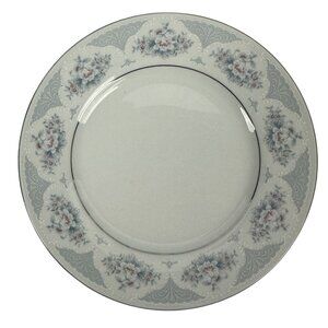 Silverie Fine China Sapphire Salad Plate 7.5" Floral Platinum Trim Discontinued